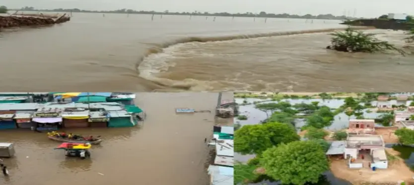 Weather : मध्य प्रदेश और राजस्थान में बाढ़ जैसे हालात