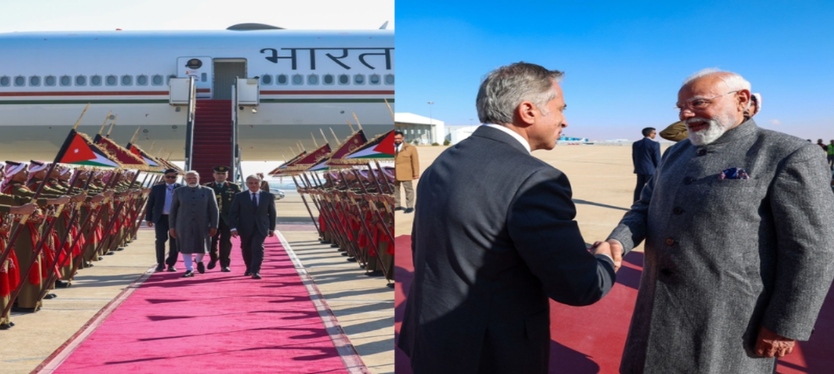 PM Modi का ओमान पहुंचने पर जॉर्डन के PM ने किया गर्मजोशी से स्वागत