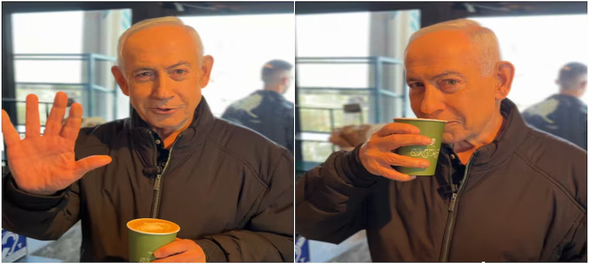 मौत की अफवाहों के बीच कॉफी खरीदते दिखे नेतन्याहू