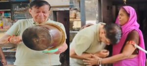 मॉर्निंग वॉक पर निकले सतीश महाना ने बनाई चाय, दुकानदार महिला के पैर छूकर लिया आशीर्वाद